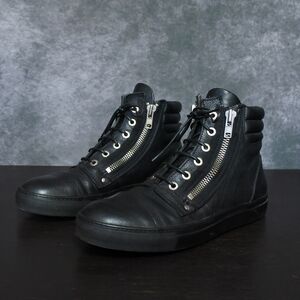 Moma Italy Men's Black Leather Sneakers Size 44